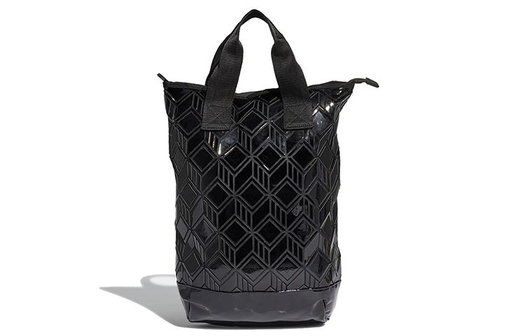 Adidas Originals Trefoil Polyurethane Handbag Backpack Unisex Black GD2604