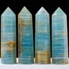 Natural Crystal Wand, Calcite Crystal Towers, Natural Large 6 Faceted Point Wands, Modern Natural Healing Crystal Point Obelisk For Reiki Meditation
