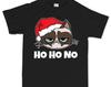 Mens Grumpy Santa Cat Christmas Xmas T-Shirt