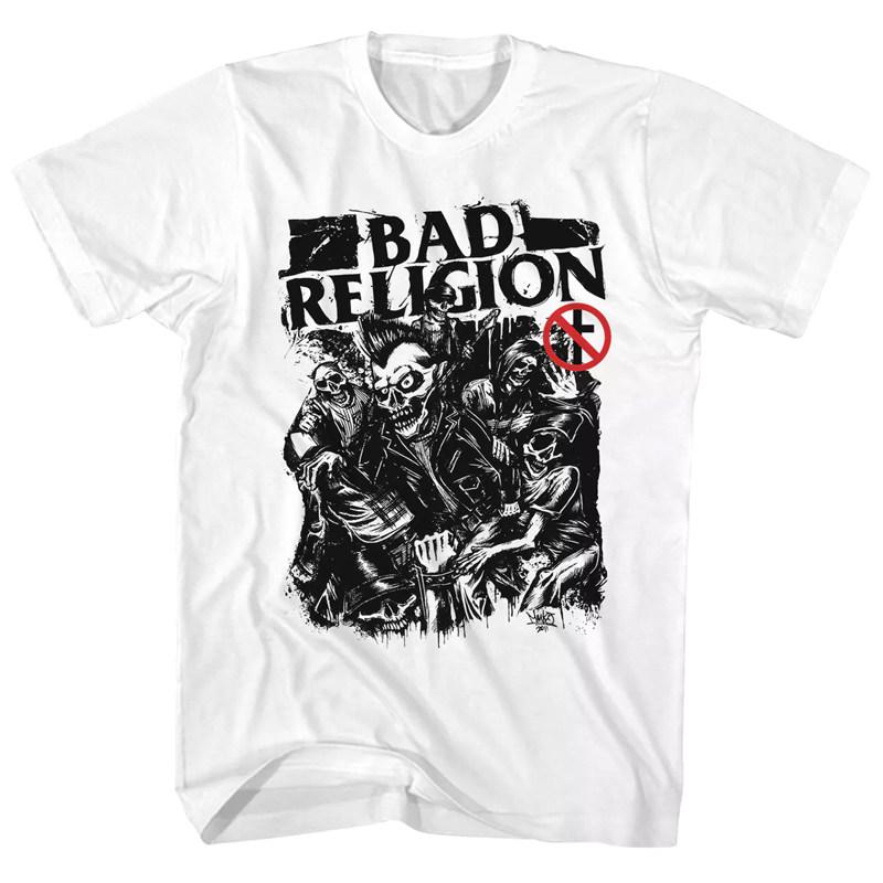 1980 Bad Religion Μπάντα PUNK Hardcore Casual T-shirt Ανδρικό και Γυναικείο Πολυτελής Μάρκα Κορυφή