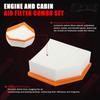Engine Air Filter & Cabin Air Filter Combo Set Compatible With Nissan Vehicle Rogue    2.5L 1.5L Replace# 16546-6RA0A 27277-6RC0A 165466RA0A
