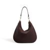 Niche design new retro texture cowhide bag underarm hand carry temperament casual lazy wind large capacity dumpling bag