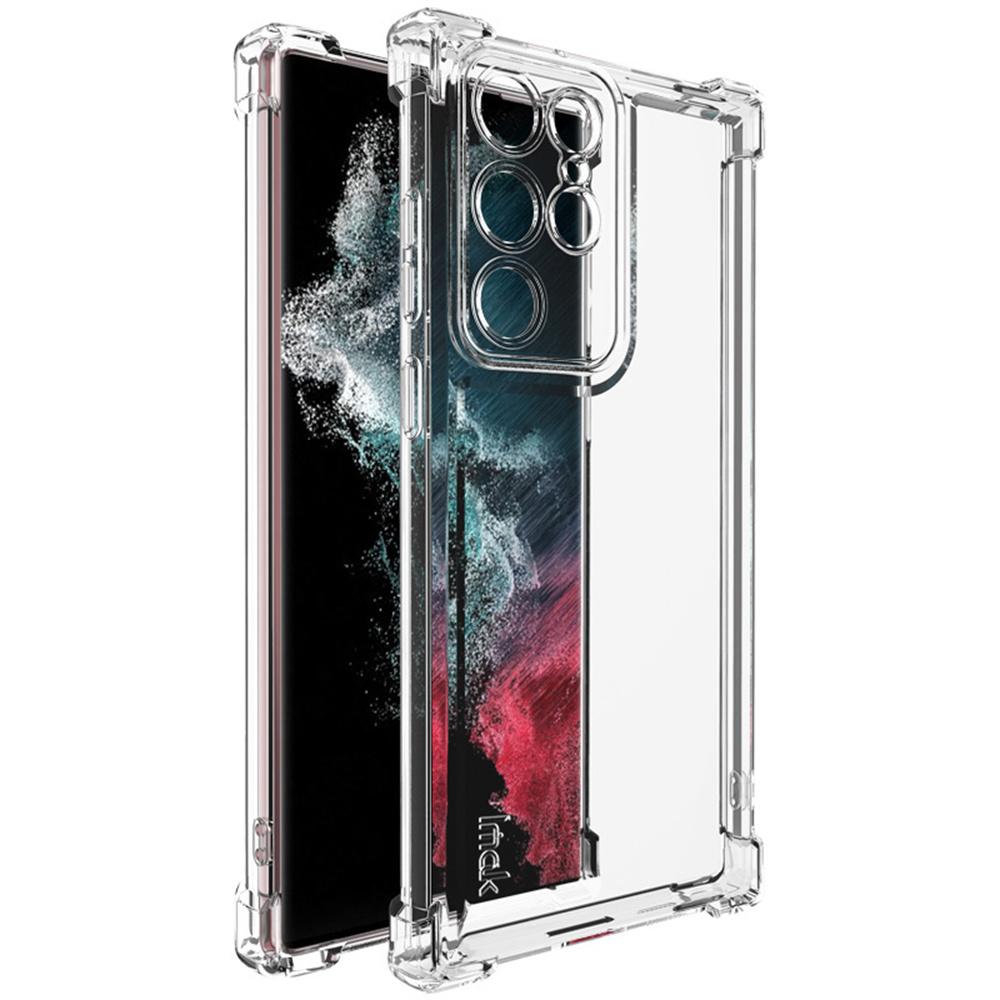 

IMAK UX-4 Series for Samsung Galaxy S22 Ultra 5G Case Straight Frame Four Corner Shockproof Clear TPU Cover A