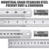 Lothee 6 Pieces Metal Yard Stick Meter Stick Large Stainless Steel Ruler Bulk Rule Measuring 1 Meter 40 Inch / 100 cm Measure Straight Edge for