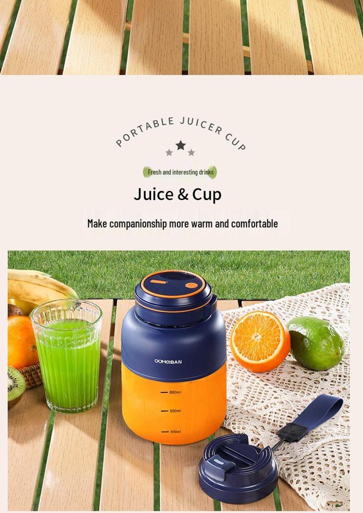 Draagbare Draadloze Sapcentrifuge Blender met IJscrusher voor Thuis, Europese/Amerikaanse Stijl, Grote Capaciteit