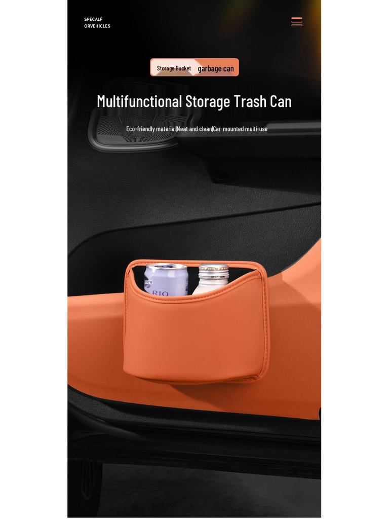 Tesla Car Multi-functional Trash Bag for Model 3/YSX: Car Interior Storage Accessory