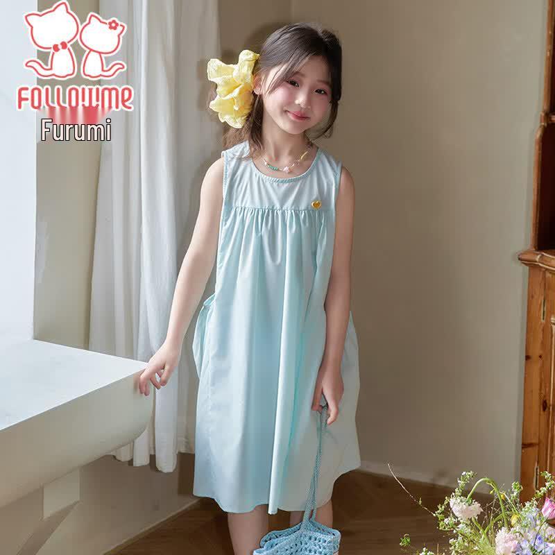 FLO Girls  Summer Sweet Sleeveless Vest Dress 130