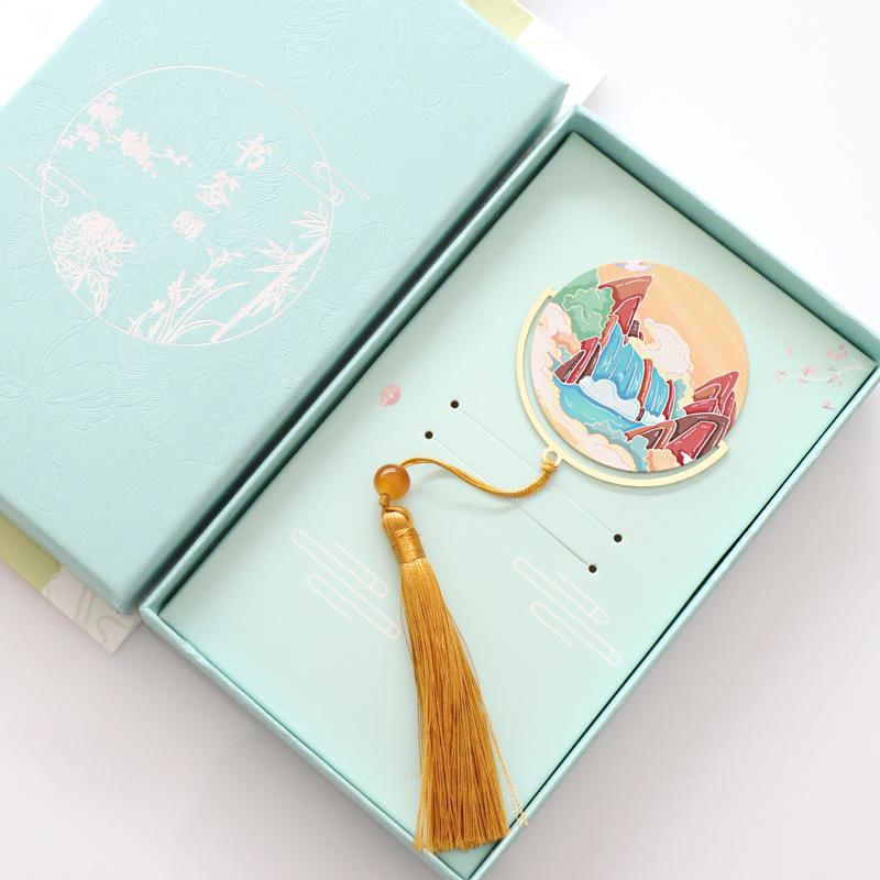 Guizhou Huangguoshu Waterfall Souvenir Bookmark - Jiaxiu Tower Engraved Metal Customization