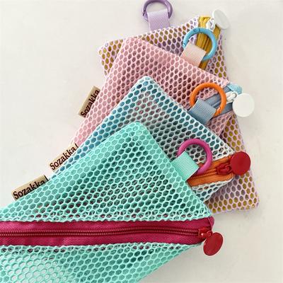 3271 Mesh Hollow Coin Bag Lipstick Storage Bag Trinket Storage Transparent Student Portable Change Bag