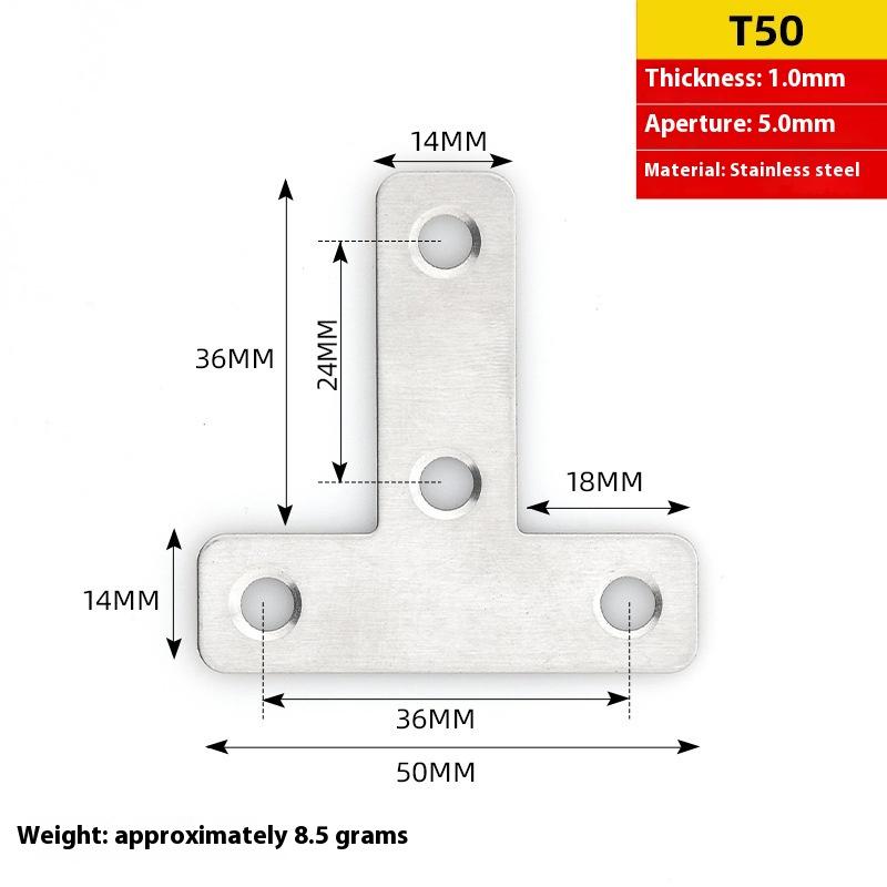 10/5/2Pcs Thickened Stainless Steel Corner Code Wooden Board Splicing Layer Plate Connector L-Shaped 90 Degree Right Angle Brack