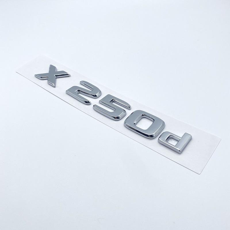 3D Chrome Letters X250d X350d 4Matic Etition 1 Emblem for Mercedes Benz X Class Car Fender Badge Trunk Nameplate Logo Sticker UD4
