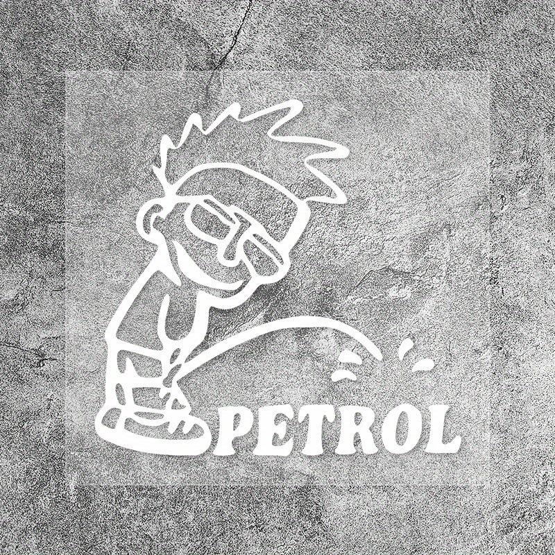 

Cartoon Car Sticker: Humorously Designed for Rear Bumper Scratches 4.72x4.72 inches білий