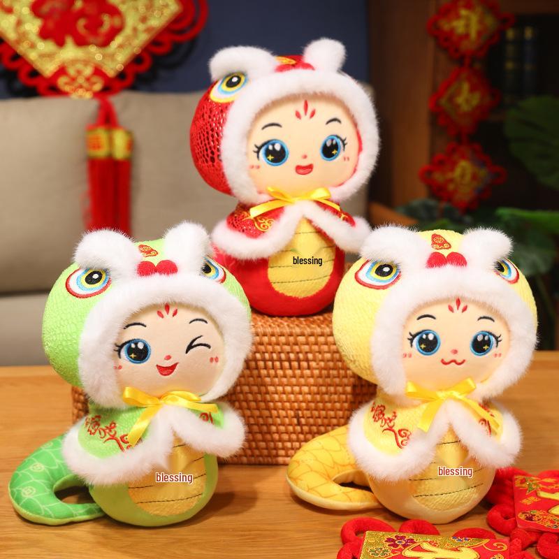 2025 Year of the Snake Plush Toy: Chinese Zodiac Snake Doll for New Year's Celebration