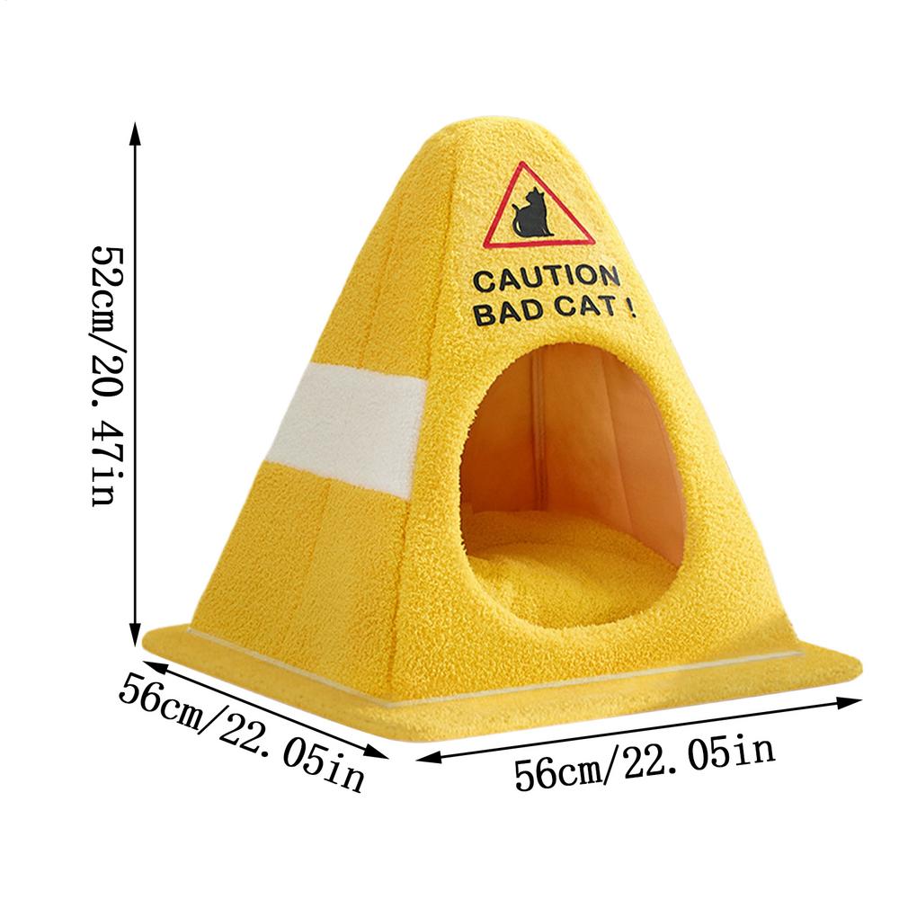 

Cat Cave Cozy Kitten Tent With Non-Slip Bottom Plush Soft Calming Sleeping Warming Pet Tent House For Apartment Home Living Room жёлтый