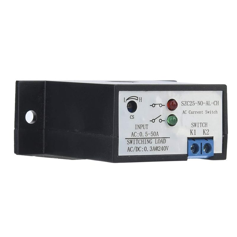 BHBL 10X SZC25-NO-AL-CH AC0.5-50A Current Switch,Current Relay,Normally Open Adjustable Current Sensing Switch