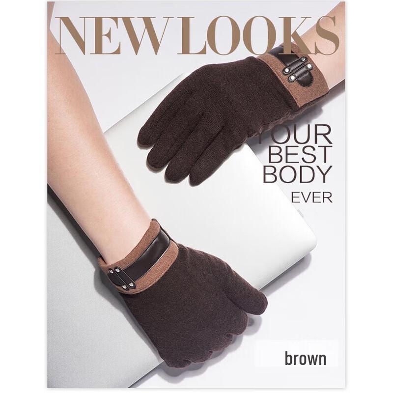 

Hengyuanxiang Men s Wool Touchscreen Gloves One Size
