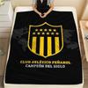 1PC Penarol Football Club Print Flannel Blanket, High Quality Comfortable for All Seasons, Home Decor, Warmth and Comfort, Perfect for Christmas Gifts