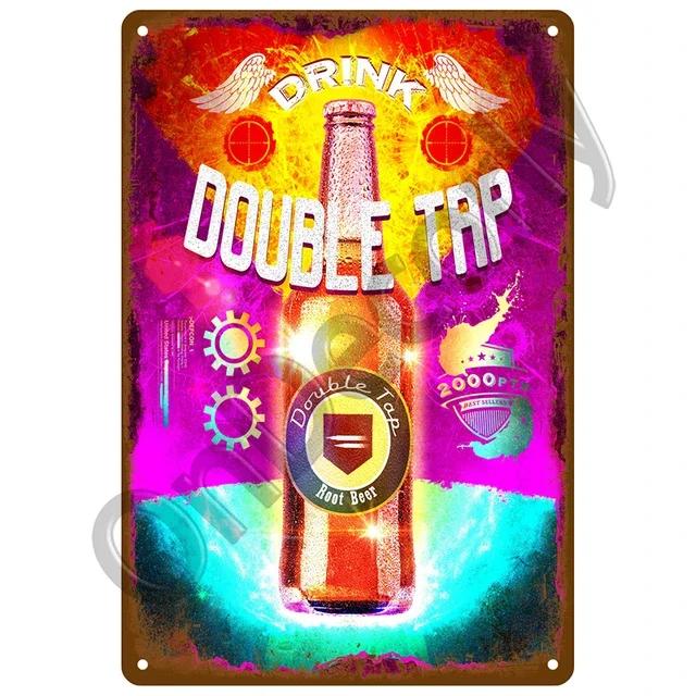 Vintage Metal Plaque Sign  Beer  Cocktail Wall Art for Bar Pub Club Man Cave  Retro Tin Sign Decor  Iron Painting Poster for Hom