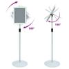 Podium Poster Stand Silver 33 X 33 X 123 Cm PVC and Steel