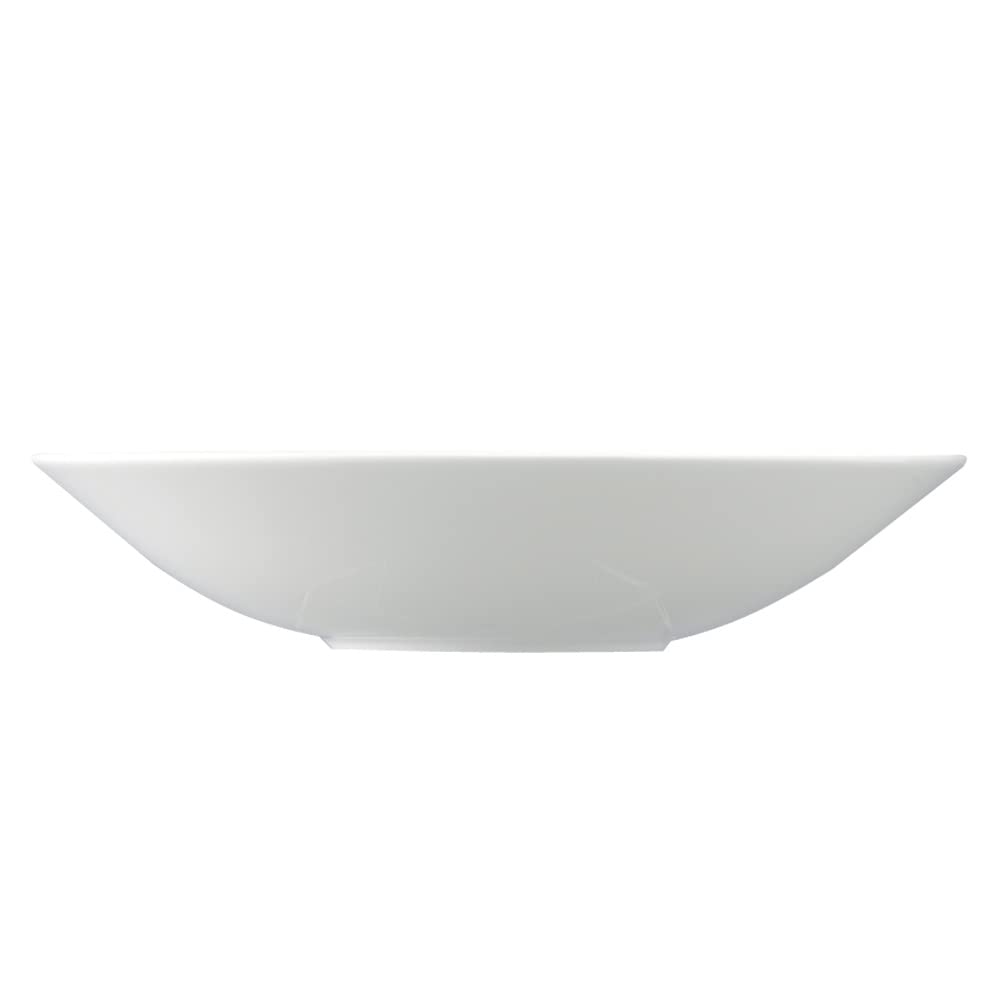 NARUMI White Collection Soup Pasta Curry Deep Simple Microwaveable and Dishwasher Plate, 23cm, Plate, Plate, Plate, White, Stylish, Design, Safe,