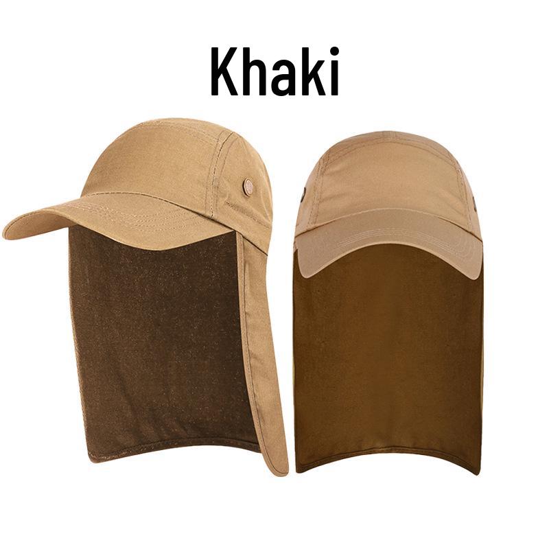 Men's Summer Sun Hat with UV Protection & Face Cover for Outdoor Activities