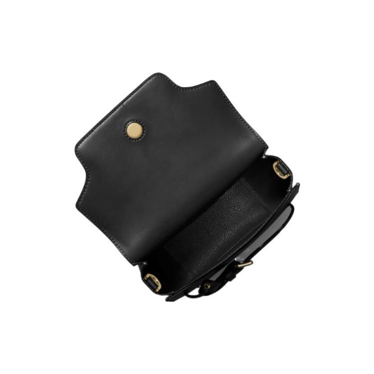Michael Kors MK Emilia Fashion Minimalist Logo Leather Crossbody Bag Small Women Bags Black 35S2GU5C1L-001