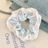 Lace Check Bow Hair Ring Female Cute Sweet Balls Scrunchie Vintage Gentle Hair Accessories