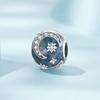 WOSTU 925 Sterling Silver Blue Starry Sky Series Shiny CZ Charms Moon Star Beads Fit Orignal Bracelet DIY Bangle Jewelry Making