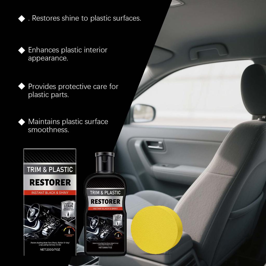 Kit för återställning och skötsel av bilinteriör: Rengöring och polering av läderytor i bilinteriör, samt plaståterställande kräm.