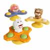 Suction Cup Spinning Toy Set for Toddlers - Finger Toys - 3-Pack Early Educational Animal Spinners  (,   )