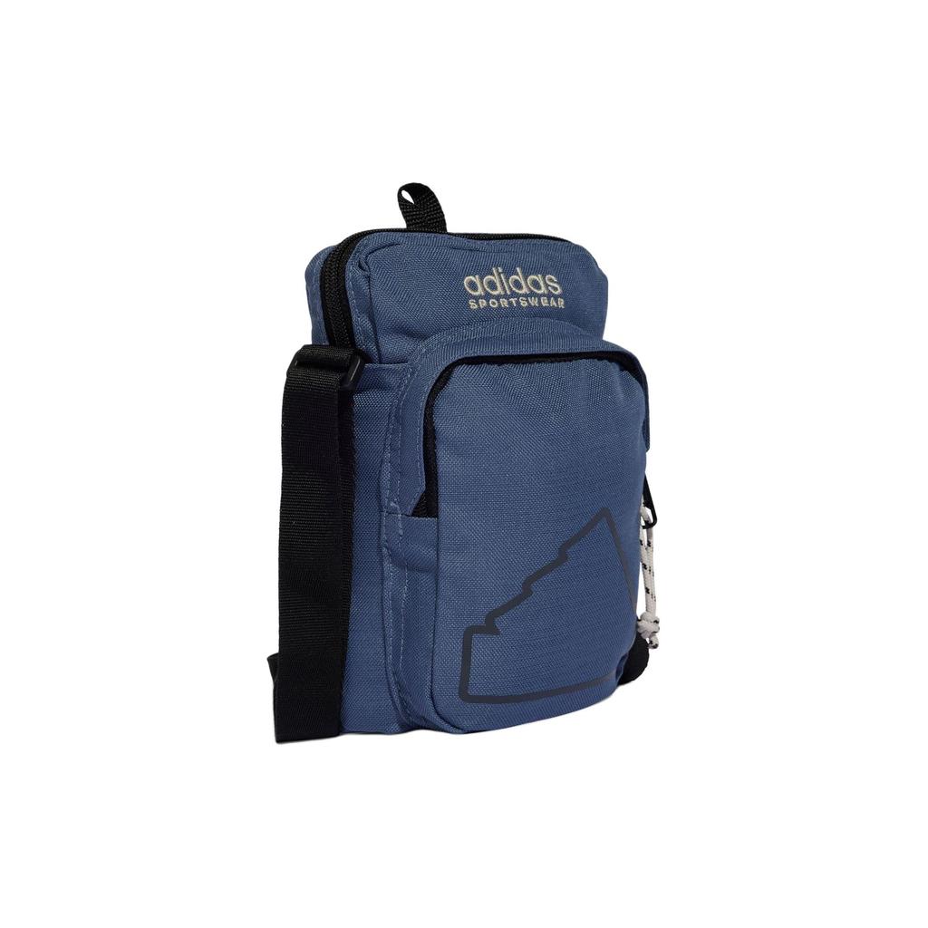 New Adidas Recycled Material Crossbody Bag, Shoulder Bag Unisex Ink Blue & Black & Light Gray IS3785