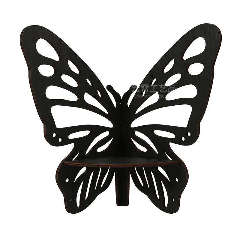 Luna Moth Lampe Kristall Regal Öl Lagerung Rack Schmetterling Holz Wand Display Dekor Wand Halterung Wohnzimmer Home Organizer Regal