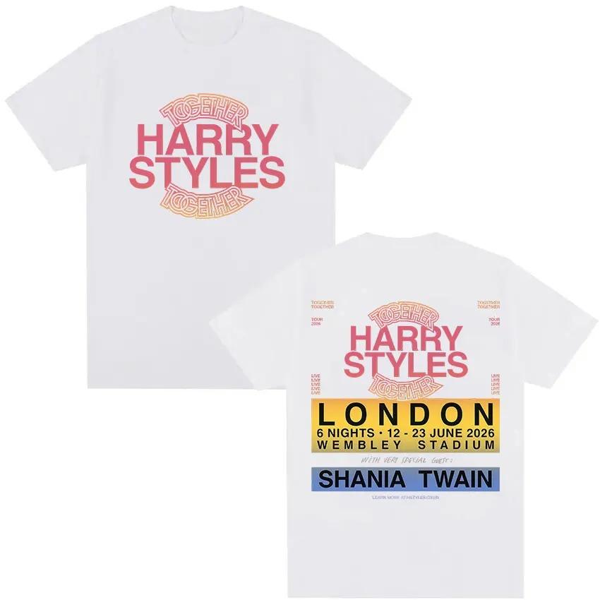 Harry Styles Together 2026 Tour Graphic TShirt Mens Fashion Short Sleeve Tee Unisex High Quality Cotton Fashion TShirt