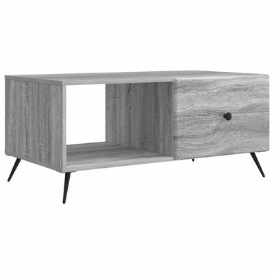 Coffee Table Grey Sonoma 90 X 50 X 40 Cm Particleboard