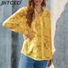 BITCED Plus Size Women's Loose-Fit Casual Chiffon Blouse