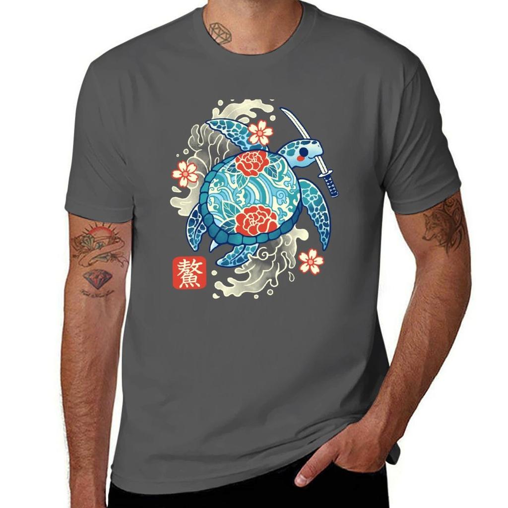 Japanese Sea Turtle TShirt Sporty Casual Quick Dry TShirt