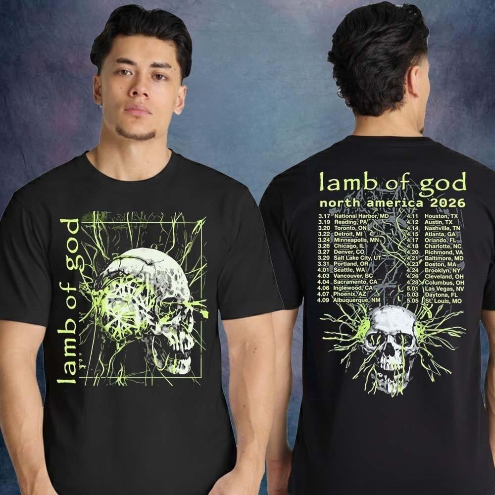Lamb Of God Electric Skull Tour Shirt 2026 T-Shirt S