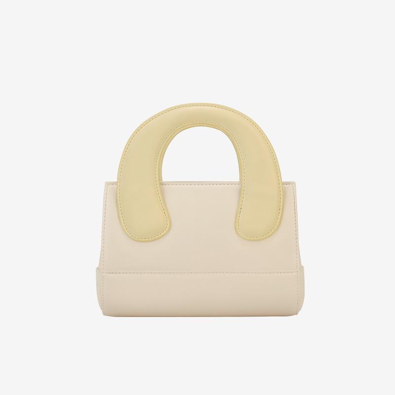 Spring Single-shoulder Women's Small Square Leather Crossbody Bag, Cute Hand-held Leather Women's Bag