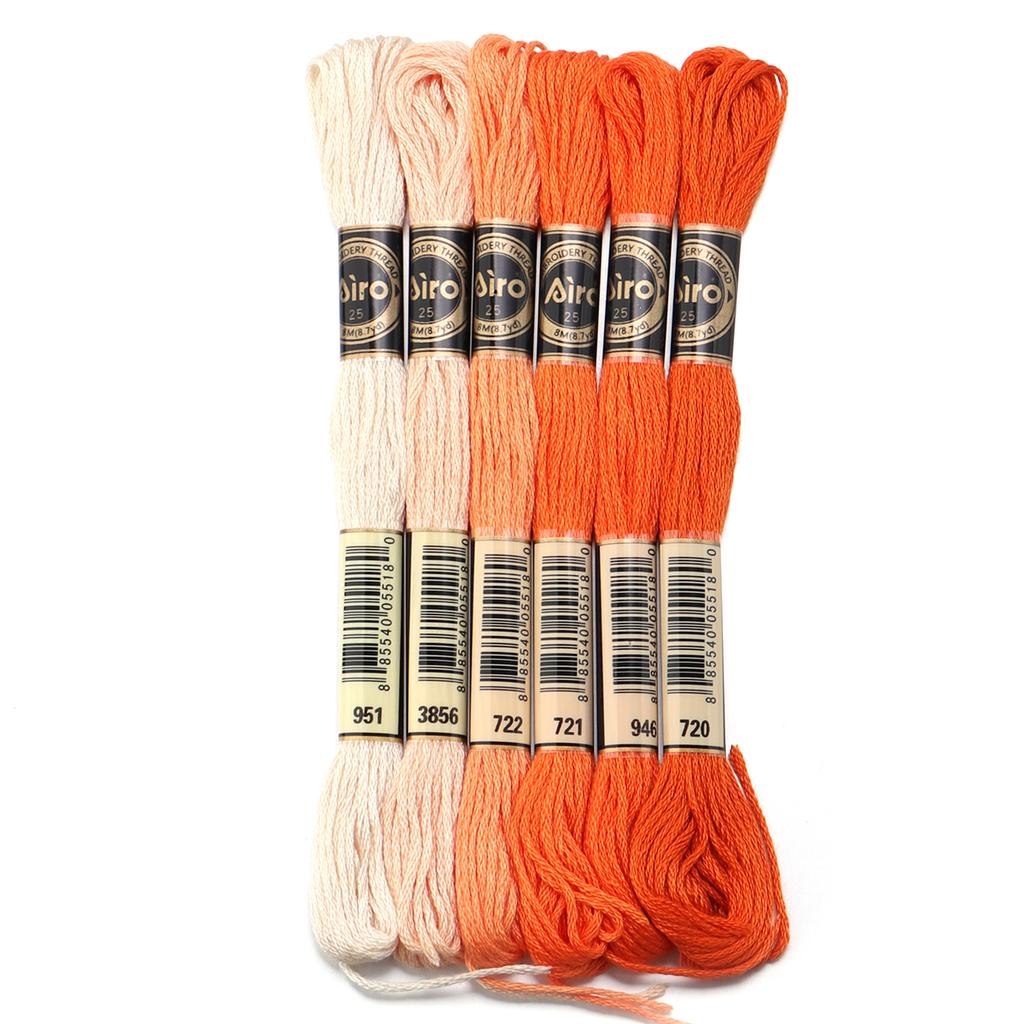 6pcs/lot Colorful Cross Stitch Threads Polyester Embroidery Threads DIY Hand Sewing Knitting Embroidery Supplies Accessories