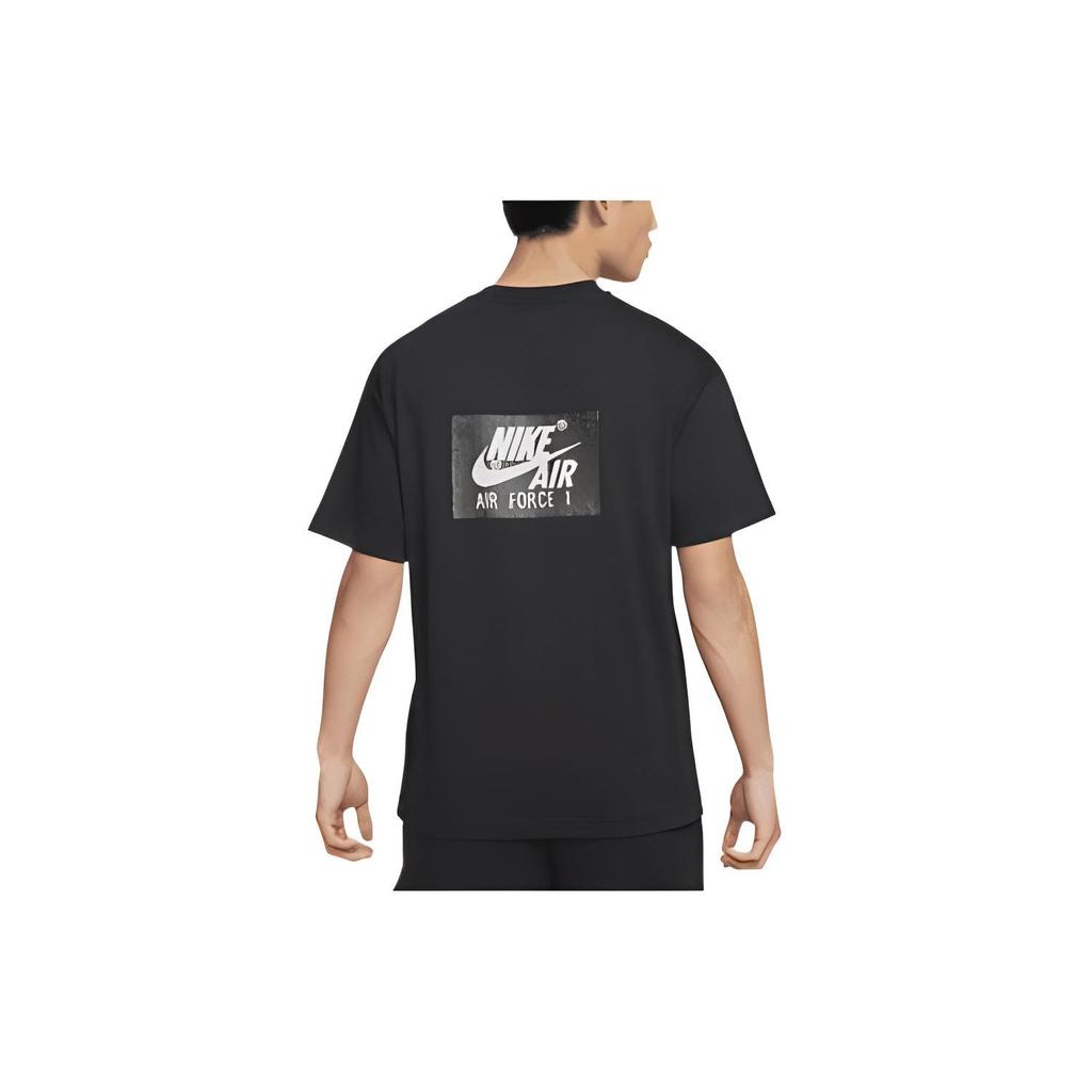 Nike Letter Logo Print Crew Neck Short Sleeve T-Shirt Men Tops Black DR5758-010