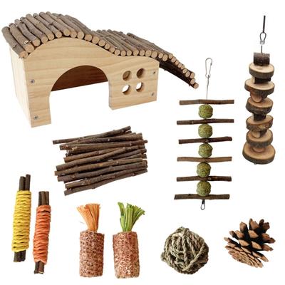 Hamster Chew Toy Cage House Toy Rattan Ball Biting Resistant Rabbit Toy for Small Animal Guinea Pigs Boredom Toy10PCS