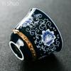 Blue and White Porcelain Kung Fu Tea Set Tea Cup Household Simple Teacup Personal Cup Small Tea Cup Tea Cup Tea Cup