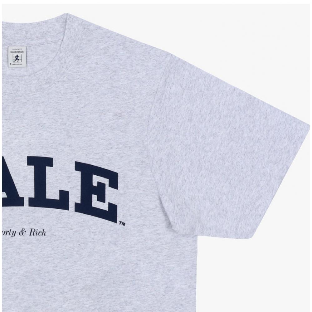 Sporty Rich Unisex Short Sleeve Tee Heather Gray Yale To043611678bl106