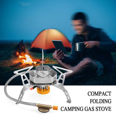 Lixada Foldable Windproof Camping Gas Stove Portable Outdoor Cooking Folding Piezo Ignition Gas