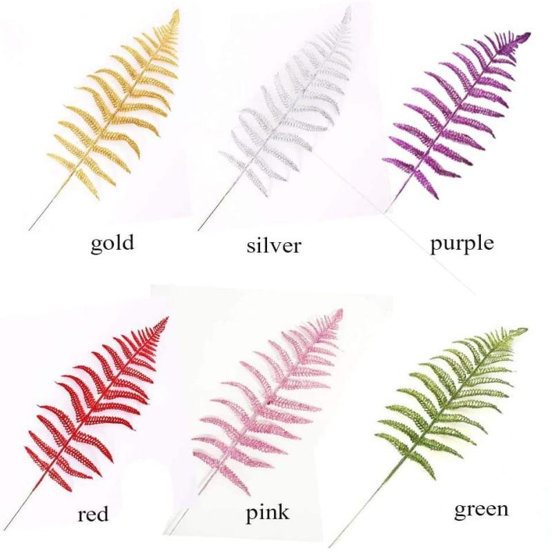 Weihnachtsschmuck, glitzernde, durchbrochene persische Blätter, Goldstaub, Olivenzweige, Finkenschwänze, Weihnachtsbaumschmuck, goldene Blätter