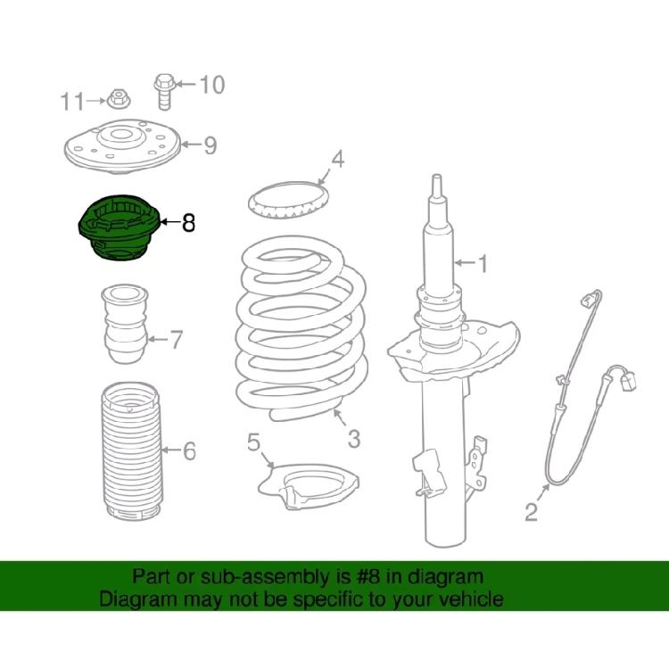 Front Shock Absorbers Top Rubber Bearing For S60 S80 V60 MK3 XC60 XC70 Superior Rides Control 6G913K099ABB 6G913K099ABC