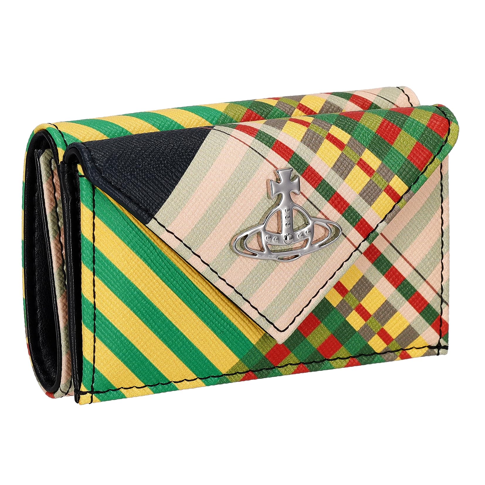 

Vivienne Westwood SAFFIANO TARTAN COMBAT TARTAN Wallet Tri-fold (51150009U) Women s [Used]