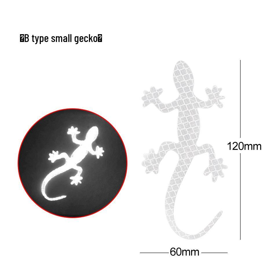 3D Reflective Gecko Car Emblem: Creative Tail Sticker & Scratch Cover