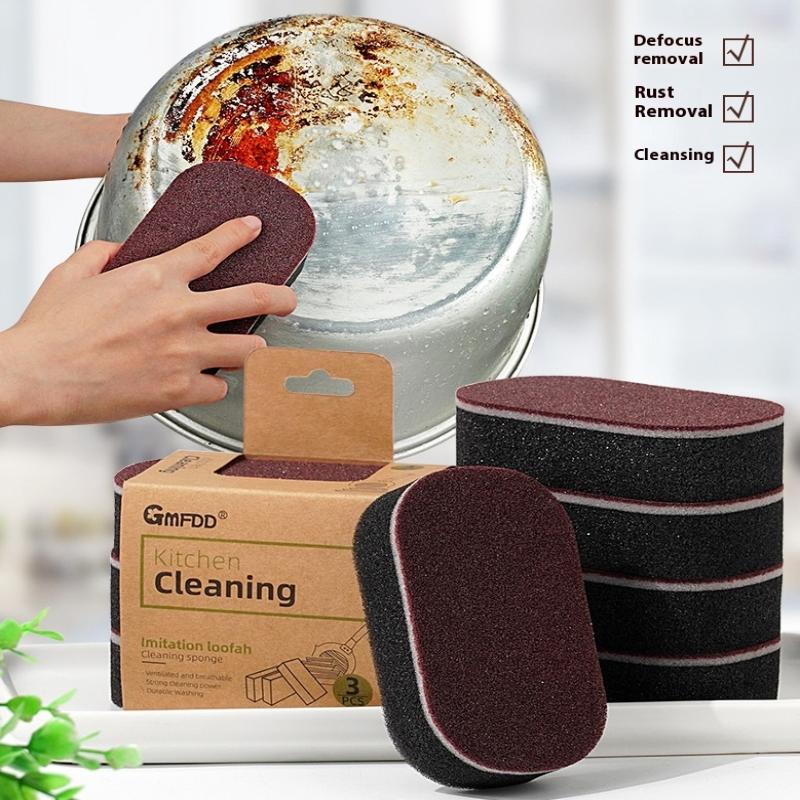 Magic Sponge Power Thicken Double -Sided Dishes Cleaning Brushes Kitchen Wipe Rust Brushing Pot Bottom Black Stain Artifact
