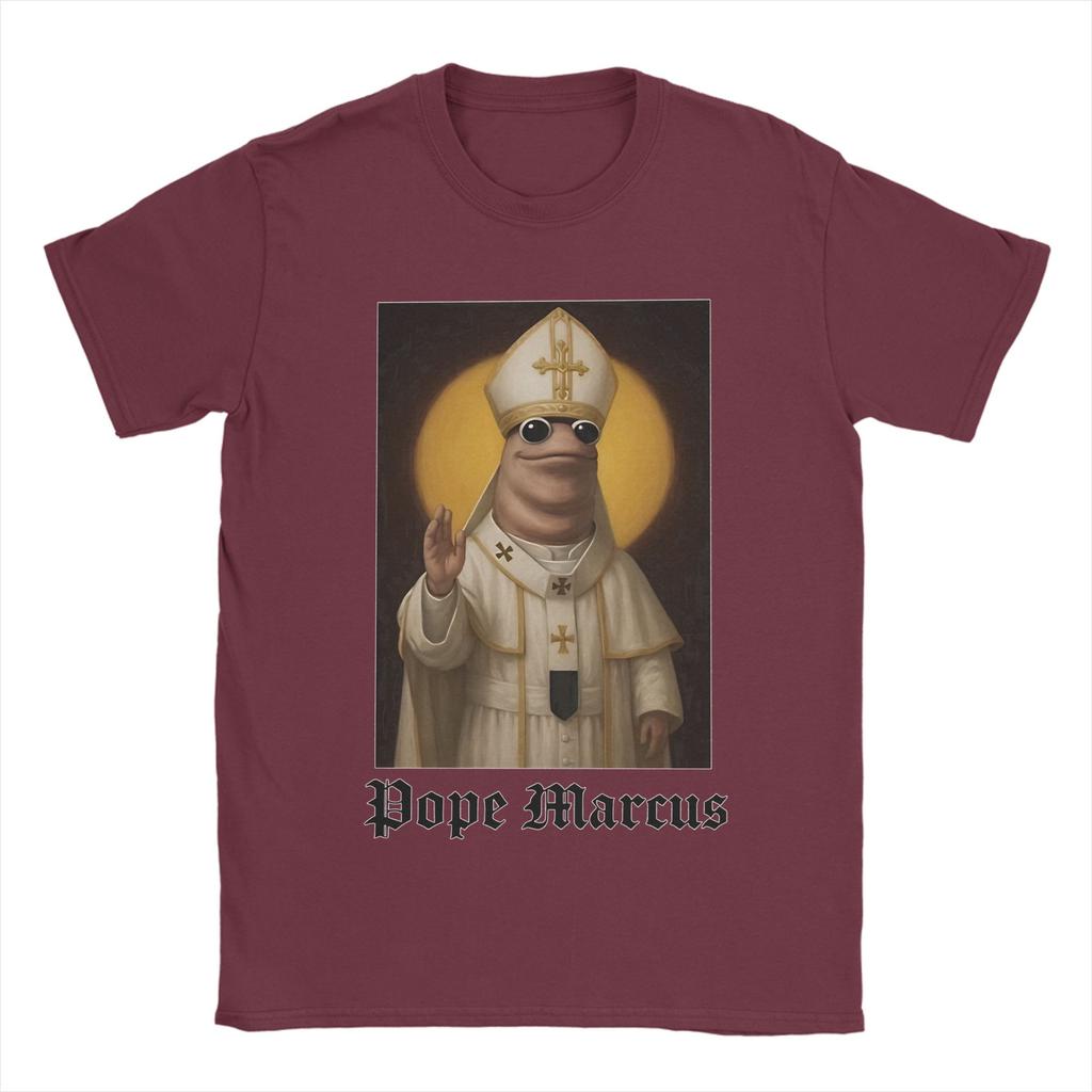 Pope Marcus Marcus The Worm T-Shirt  Hippie T Shirts Short-Sleeved Vintage Tops Beach Pure Cotton O-Neck Plus Size Top Tees